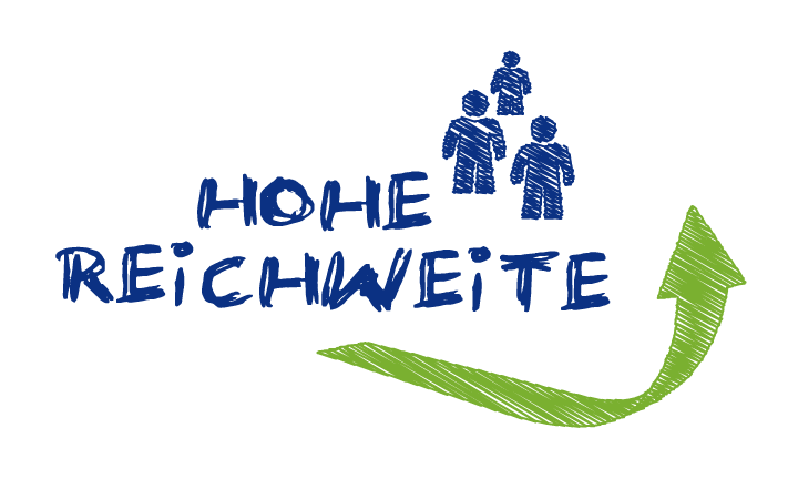 Icon Hohe Reichweite von Plakatwerbung